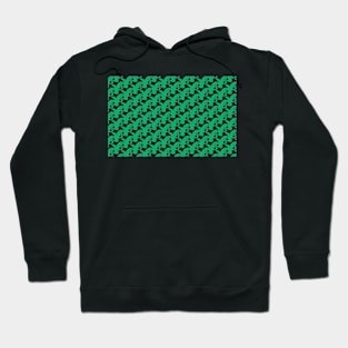 Weird bunny like abstract pattern green Hoodie